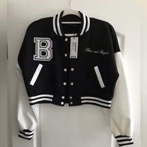 Jersey jacket black Boohoo NWT